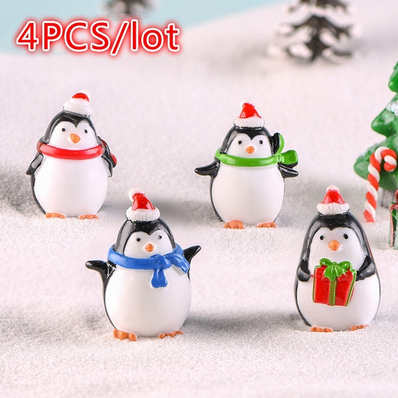 Bonsai Garden World - 4 Stuks Mini Hars Pinguïn Micro