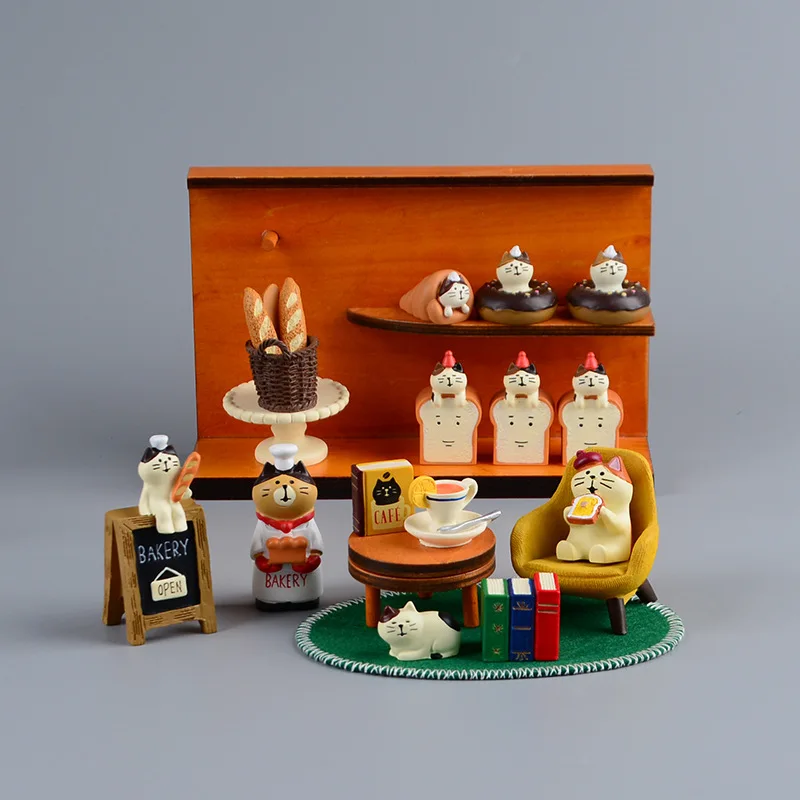 Bonsai Garden In Japan - Zakka Stijl Cartoon Kat Brood Toast