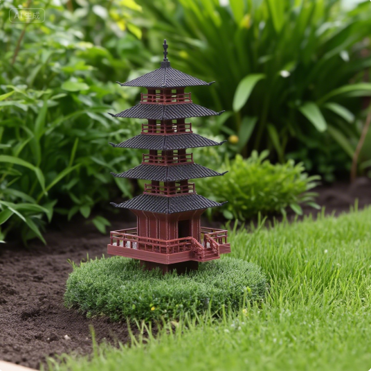 Bonsai Garden Chinese Garden - Tuin Aquarium Bonsai Decor Mini Pagode