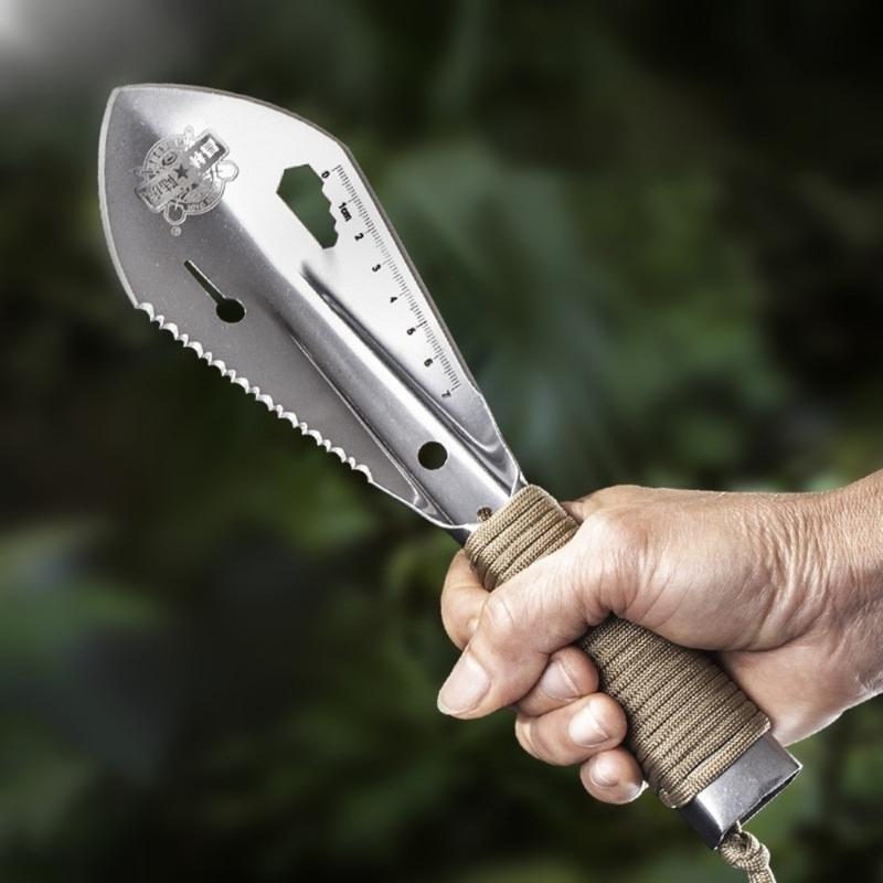 Bonsai Garden Knife - Roestvrijstalen tuinschep Spade Multitool Onkruidverwijderaar Zaagtand