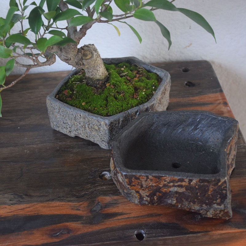 Basalt natuursteen bloempot ha - Bonsai Garden Chinese Garden recensie en prijs